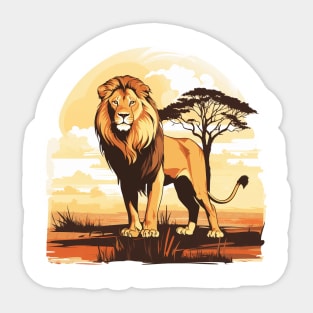 Wild African Lion Sticker